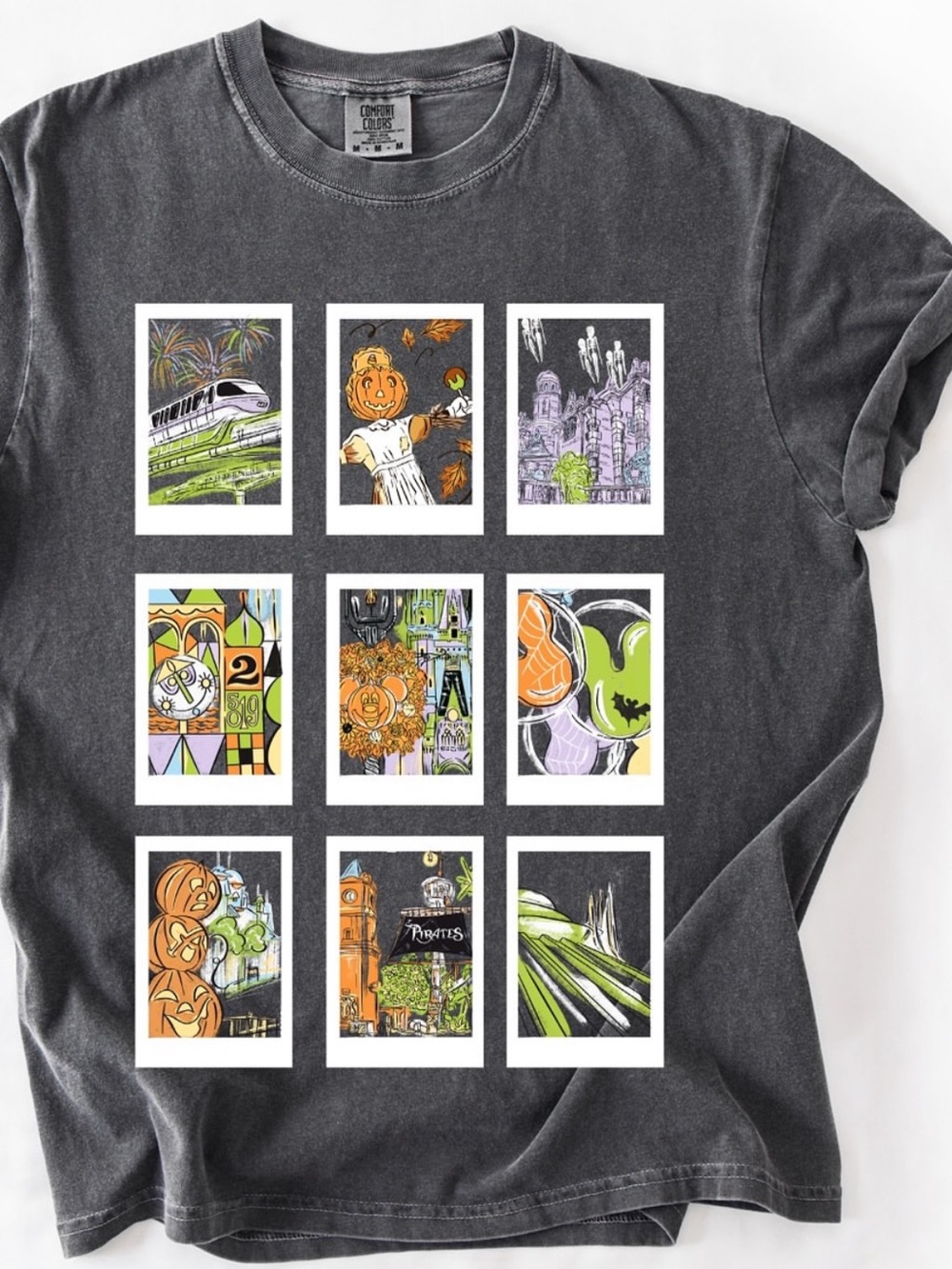 Disney Magic Kingdom Halloween Inspired Polaroid Design Shirt